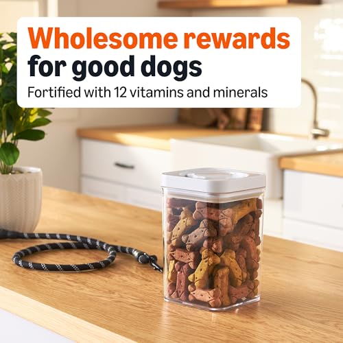 Image of Amazon Basics Crunchy Dog Biscuits Gravy Basted Flavor Dog Treats 5 lb. Box