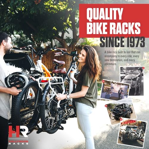 Hollywood Racks Sport Rider 2" Hitch Bike Rack, Carries 2 Bikes up to 80 lbs Each for Standard, Fat Tire and Electric Bicycles - Heavy Duty, Foldable Ebike Rack for Car, Truck, and SUV