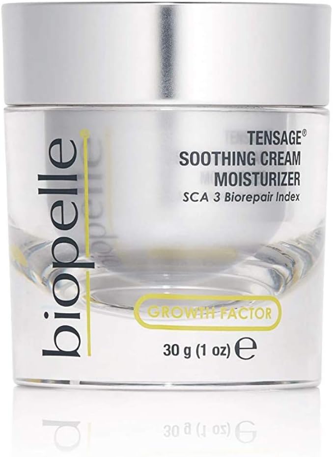Tensage Growth Factor Soothing Oil Free Moisturizer Face Cream with SCA 3 Biorepair Index, Snail Mucin Moisturizer for Oily Skin with Hyaluronic Acid and Antioxidants, 1 Oz