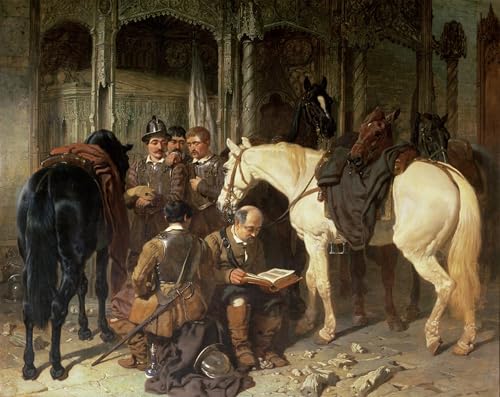 Affiche toile Têtes rondes dans une église d'Arundel par Frederick Herring Senior 60x90cm
