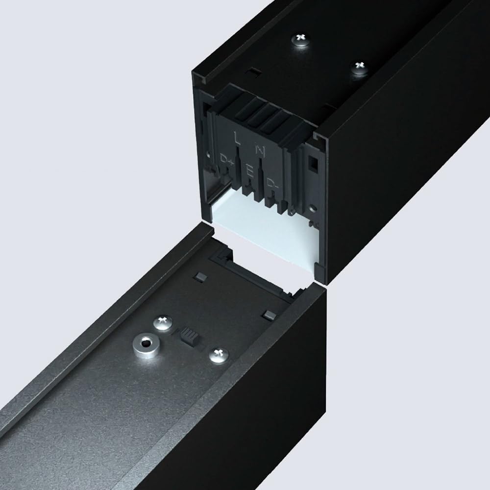 ledbox Lámpara colgante/superficie METRO, ampliable, 40W, 120cm, 3CCT, negro, 3000-4000-6000K