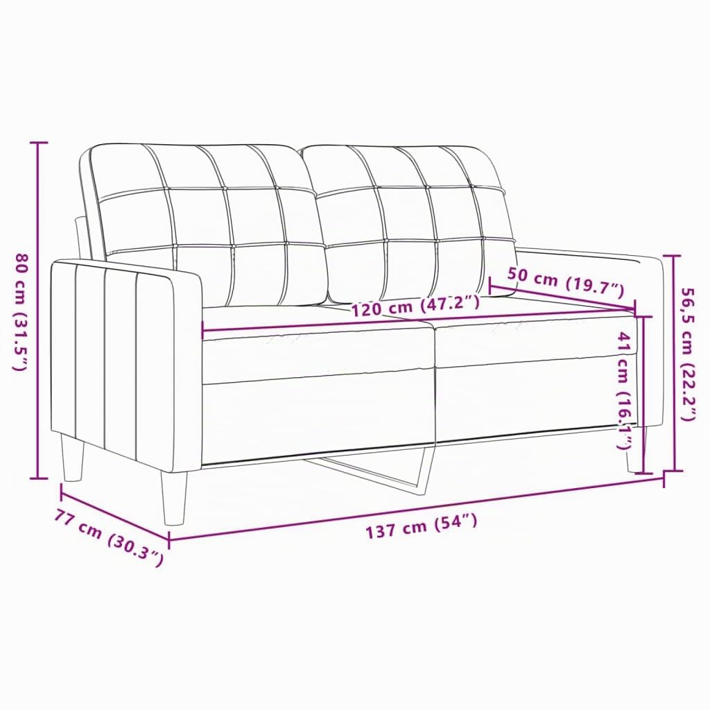 Willood 3 Sitzer + 2 Sitzer Sofa Sofagarnitur mit Kissen Dunkelgrau Samt