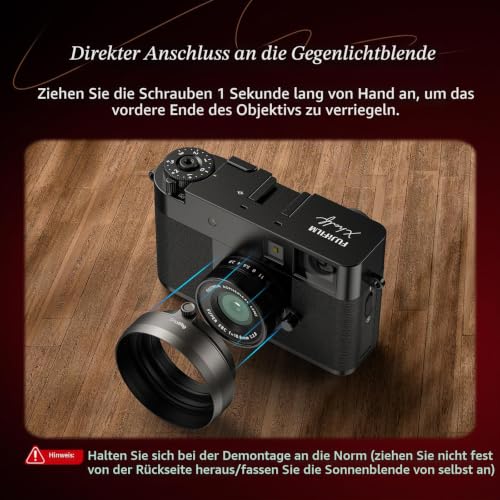 SMALLRIG Gegenlichtblende, Speziell für Fujifilm X Half, Kohlesilber – 5709 – Ansicht 6