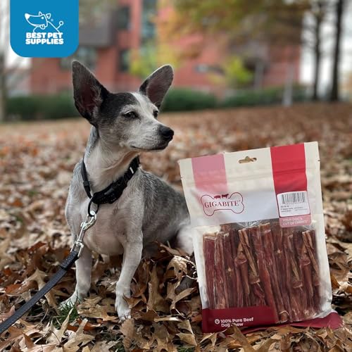 Image of GigaBite Beef Esophagus Dog Treats - Natural Gullet Sticks for Dogs, High Protein Single Ingredient Dog Chews, Rawhide Free Dental Dog Treats for All Dog Breeds - Sticks (6 Inch), Pack of 25
