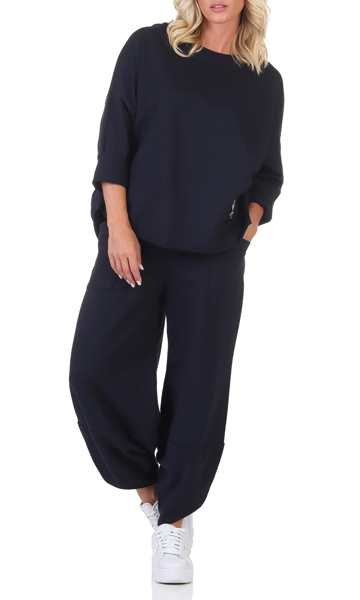 Damen Jogginganzug, Zweiteiler für Freizeit und Sport, Trainingsanzug, Hausanzug mit Hoodie und Hose 6172