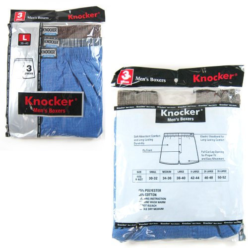 6 Mens Plaid Boxer Shorts Lot Underwear Pack Size L 38-40 Comfort Waistband New Blue2