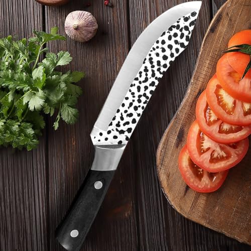 Image of Machado Serbian Chef Knife - High Carbon Clad Steel Unagisaki Butcher Cleaver, Full Tang Kitchen Chef Knives - Ideal Fathers & Mothers Day Gifts