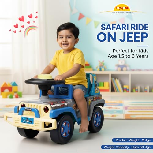 Image of Toyzone Ride On | Baby Car | Kids Car | Toy Car| Push Car| Swing Car| Ride on Car with Music & Horn (Batman Safari)