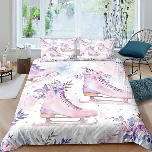 Parure de lit luxe microfibre résistante motif imprimé 3D néon