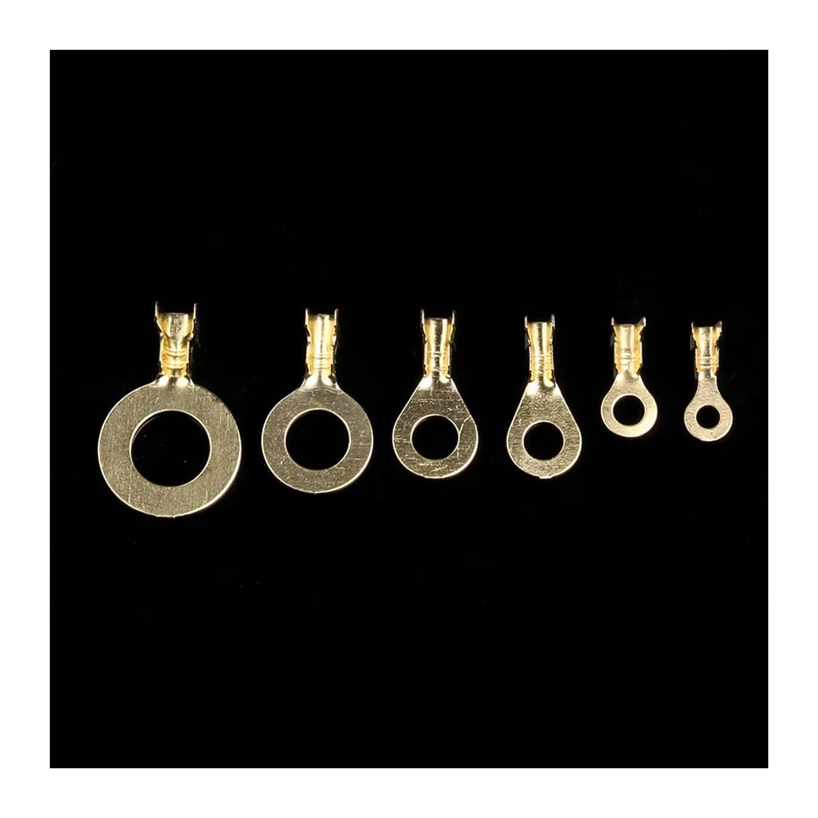 230 Stück M3/M4/M5/M6/M8/M10 Ringkabelschuh Ringöse Kupfer-Crimp-Anschlusskabelschuh-Drahtverbinder Nicht isoliertes Sortimentsset