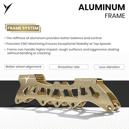 Image of Jaspo Vitesse- Storm Gold | Limited Edition| Hard Boot | CNC Aluminum Frame | 110mm 85A Wheels | Triple Lock Buckle + Lace System | EVA Liner | Urban Skating | (Black & Gold, XL (UK Size-7-8.5)