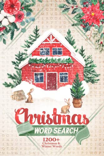 Christmas Word Search: Perfect Christmas Gifts for Adults | 1200 Words Puzzle Book | Convenient 6