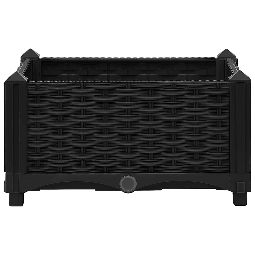 vidaXL Hochbeet Pflanzkasten Blumenkasten Gemüsebeet Pflanzbeet Blumenbeet Frühbeet Gartenbeet Pflanzkübel Blumenkübel 40x40x23cm Polypropylen