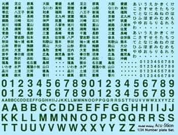 Amazon | 1/24 ナンバープレートセット (デカール) | プラモデル