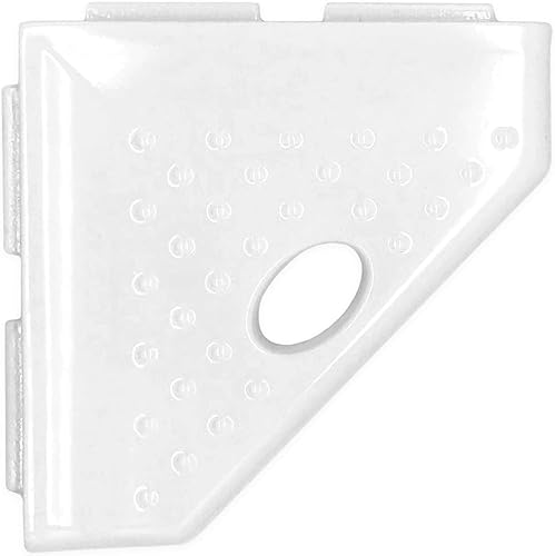 Miniatura 1 de Questech Decor - Reposapiés de ducha, estante de afeitado de ducha de esquina montado en la pared, con tapa para nueva construcción, organizador de