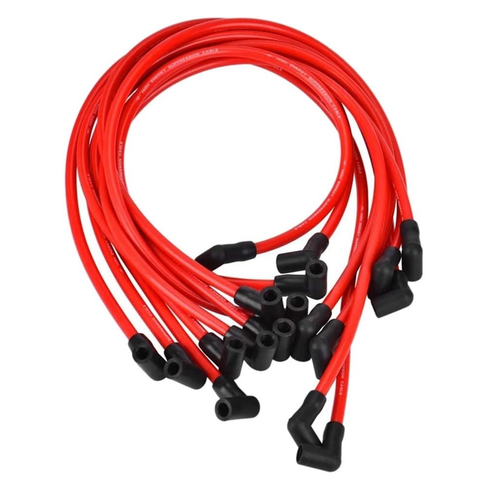 cables bujías coche Para Isuzu para NPR 5.7L V8 1992-1994 | SP10-390-1010 350383454 Juego de cables de bujía de 10,5 MM