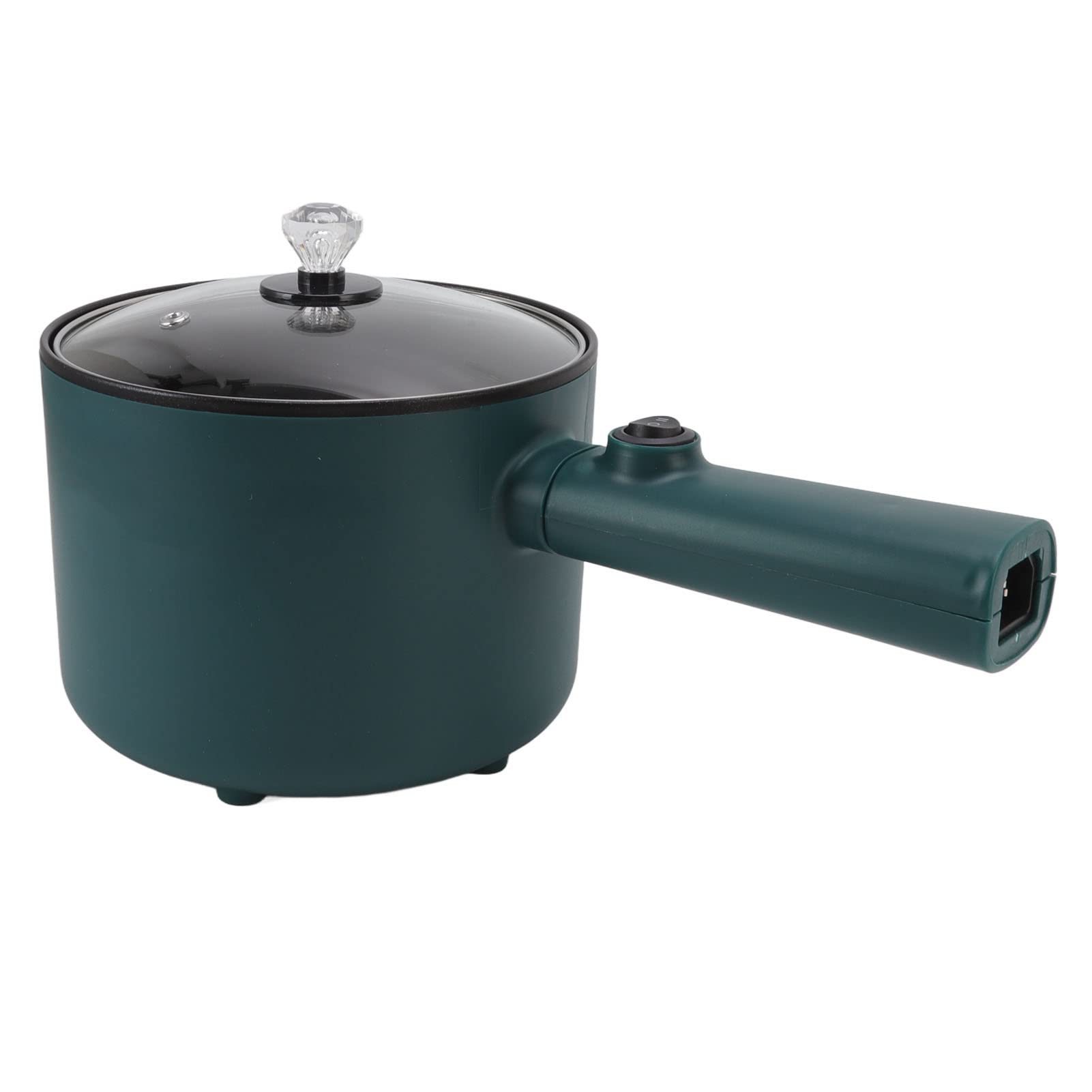 Electric Pot, 1.8L 450W Nonstick Food Grade 2 Temperature Mode 6 Function Electric Cooker Hot Pot Simmer Pot with Long Handle Romen Cooker for Home Cooking Steak Pasta Oatmeal