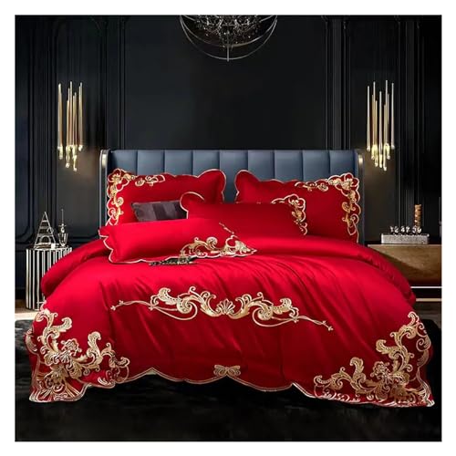 掛け布団カバーセット, ダークグレーエジプト綿寝具セットキングサイズソリッドカラー布団カバージッパーシート枕カバー(OO,QUEEN SIZE 4PCS_FLAT SHEET DESIGN)