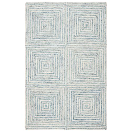 Image of Hand Tufted Wool Carpets Anti Shedding Rug Modern Carpets for Living Room Size 5x8 Feet