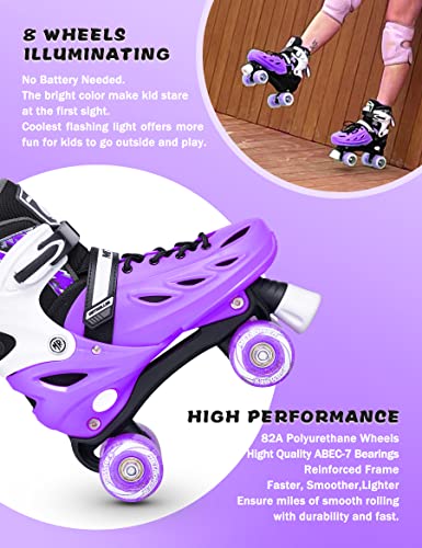 image for METROLLER Roller Skates for Girls Ages 5-8 8-12 and Boys Teens, Adjust