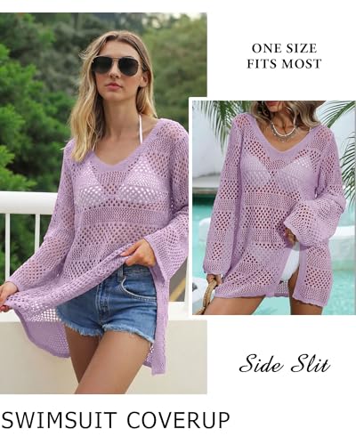 Image of CoCozy Crochet Cover Up for Women Mesh Hollow Out Bikini Cover Ups for Swimwear Summer Swimsuit 2026