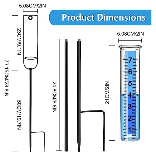Facynde Regenmesser, Niederschlagsmesser mit Erdspieß
