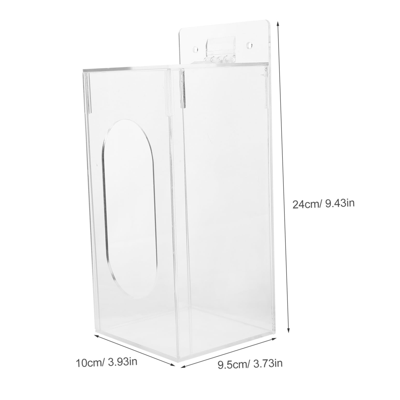 Happyyami Elegant Wall-Mounted Glove Storage Rack Acrylic Mask Dispenser Box for Schools Workplaces