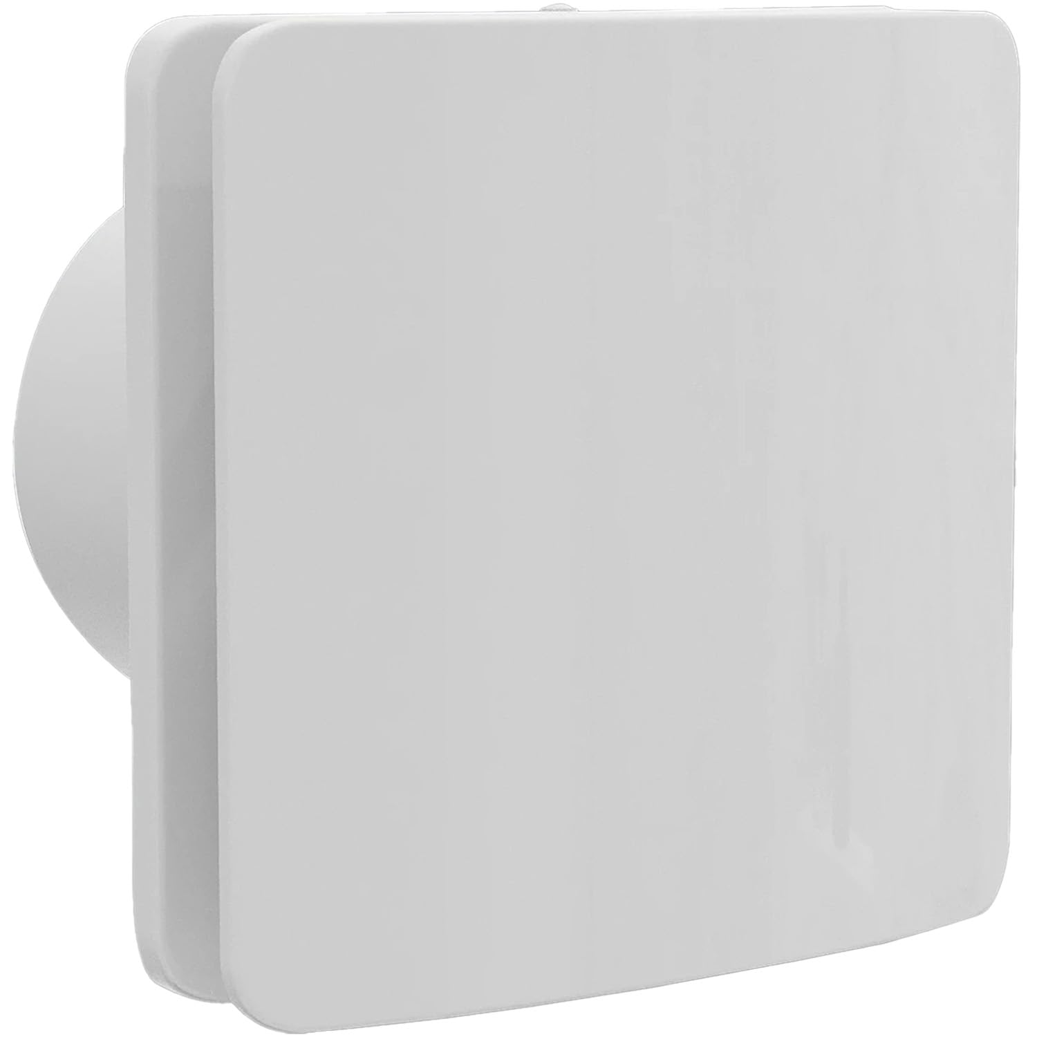 Pebble Grey™ Flow 4”/100mm Silent Bathroom Extractor Fan, Wall or Ceiling Mounted Axial Fan (White)