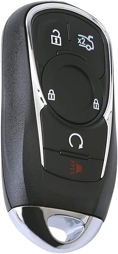 Compatible con Buick HYQ4EA Lacrosse - Llavero de coche con control remoto sin llave, 13508414 con 5 botones de repuesto para vehículos