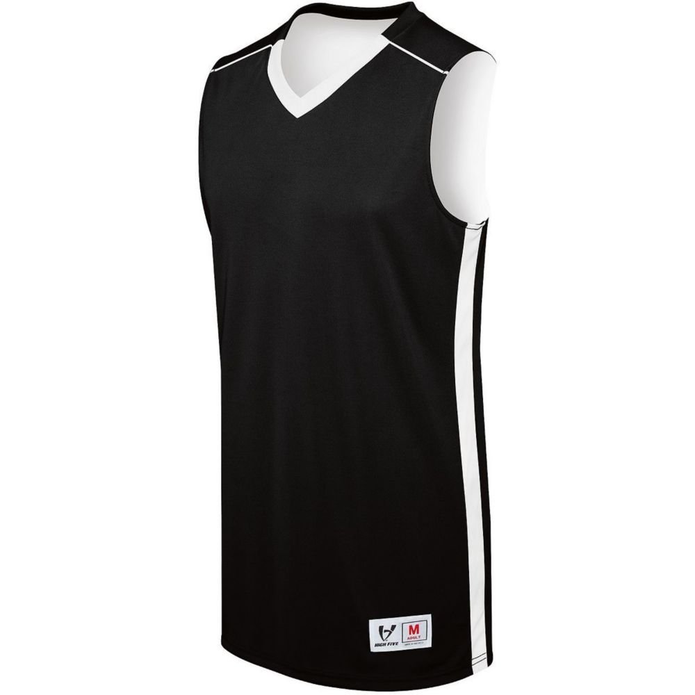 Averill's Sharper Uniforms Reversible Men's/Ladies/Youth Lightweight Basketball Jersey, Black/White, Youth Small