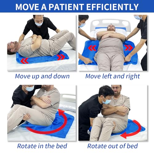 Image of Tubular Transfer Slide Sheet for Patient,Washable and Reusable Sliding Sheets to Move Elderly Safety,Moving Bedridden Patients from Bed,Car, Wheelchair, Hospital or Home Care (15.7 inch X 23.6 inch)