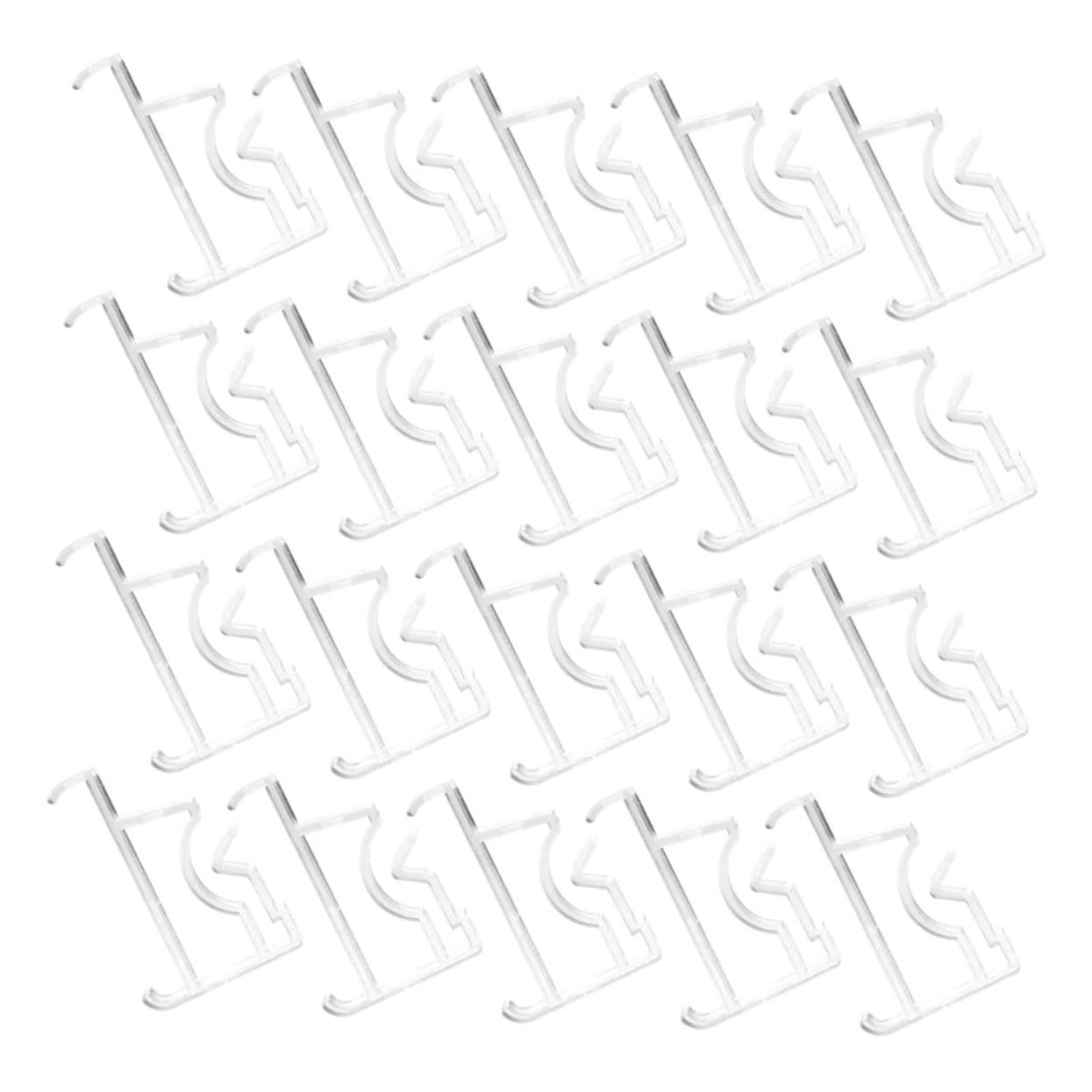 PRETYZOOM 20Pcs Clear Plastic Valance Clips for Blinds Carrier Clips for Vertical Blinds Versatile Window Drapery Hardware for Home Office Store Use