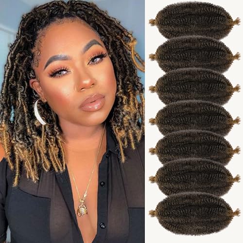 Marley Twist Braiding Hair 12 Inch 7 Packs Ombre Honey Blonde Spring Twist Hair Springy Afro Twist Hair Soft Marley Hair for Wrapping Locs Cuban Twist Hair Extensions (12Inch,T27)