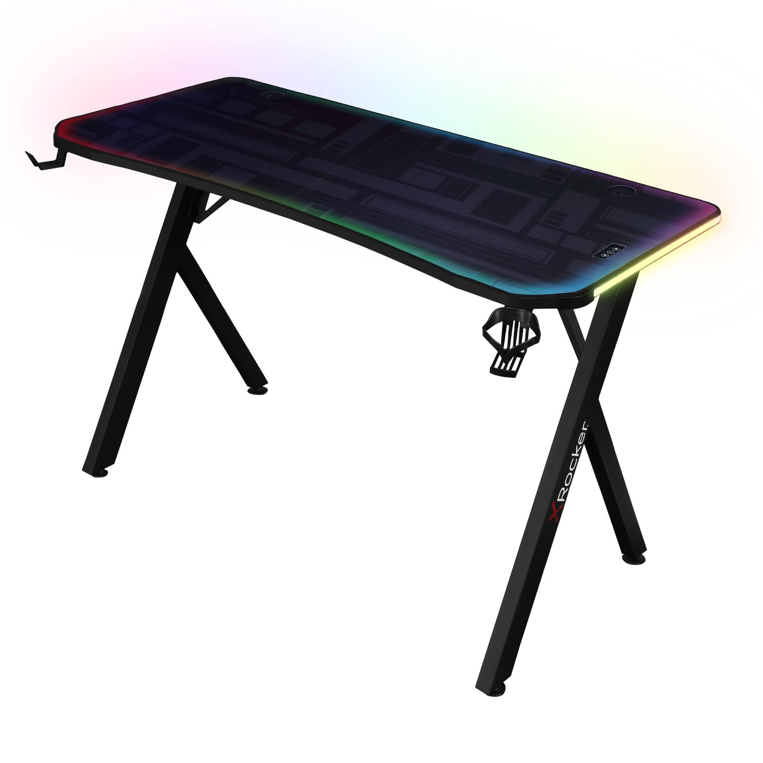 X Rocker Lumio RGB - Gaming Schreibtisch mit Beleuchtung & App-Steuerung (Compact)