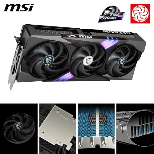 Image of MSI GeForce RTX 5070 12G Gaming Trio OC Graphic Card - NVIDIA GeForce RTX 5070 GPU, 12GB GDDR7 192-bit Memory, 28 Gbps, PCI Express Gen 5 Interface, Upto 2610 MHz, STORMFORCE Fan
