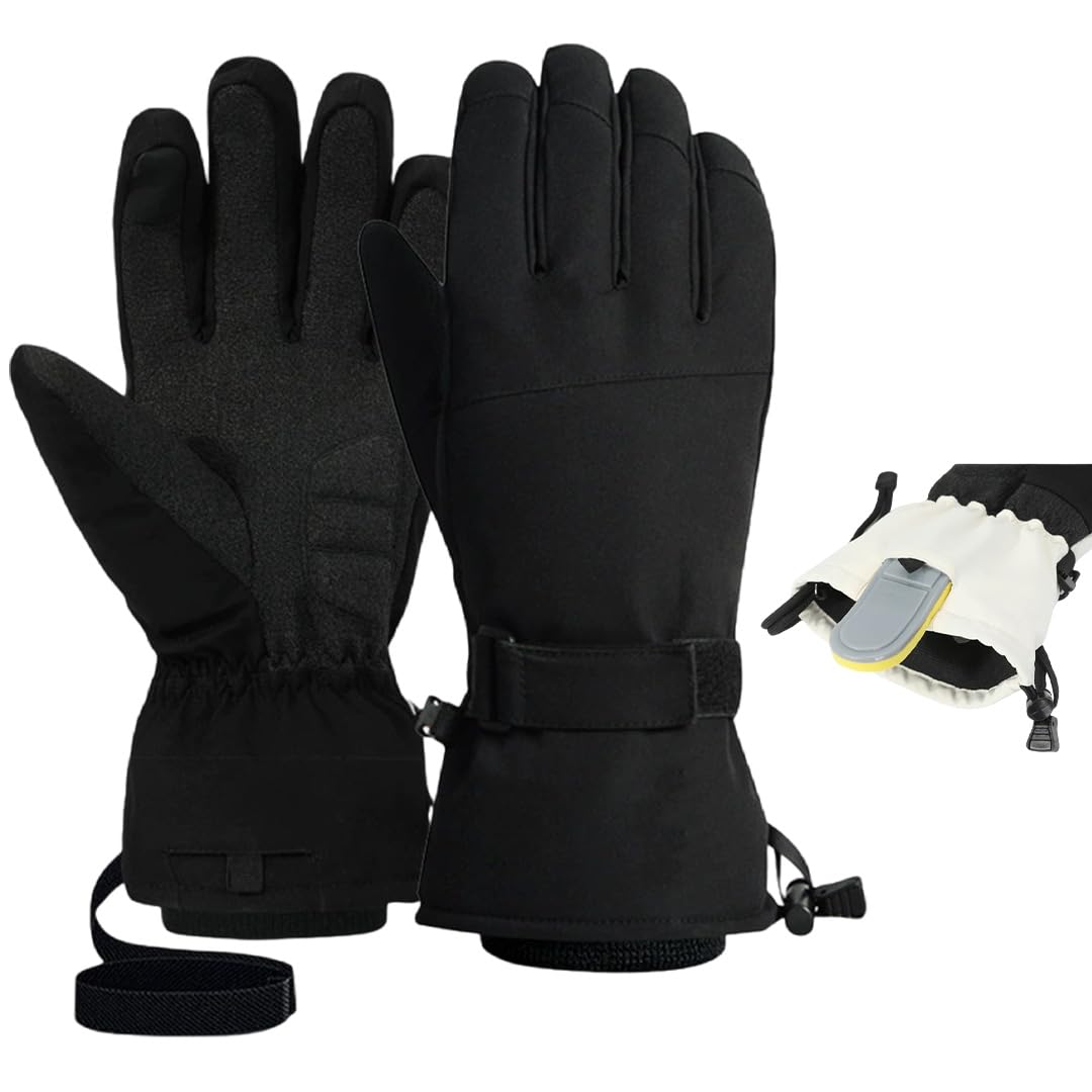 Guanti Da Sci PRO Con Tutore Polso Supporto Protezione, Guanti Termici Impermeabili Con Touchscreen Per Sci Snowboard