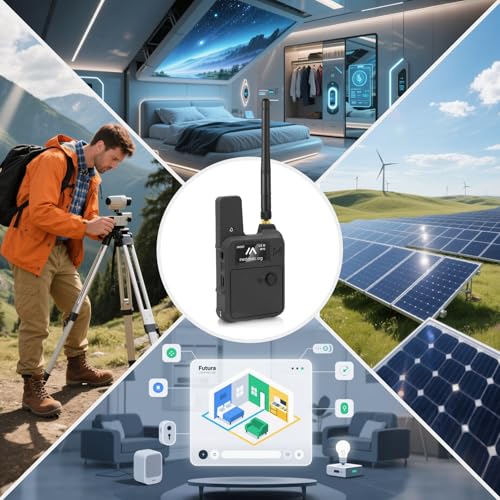 Meshnology Wio Tracker L1 Board mit 3000mAh Akku und Gehäuse Set – SX1262 nRF52840 Kit für AR duino Meshtastic LoRa, Blue Tooth 5.0, GPS GNSS, 1,3Zoll OLED, Akku Typ-C, Solarladung (N37, Schwarz)