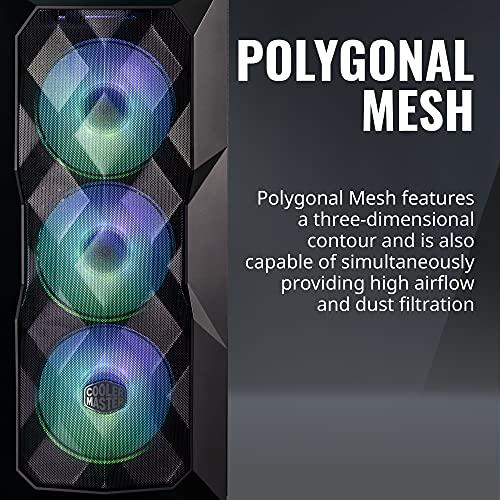 Cooler Master MasterBox TD500 Mesh - ARGB PC behuizing met polygoon mesh, 3 x 120mm geïnstalleerde ventilatoren, helder… - Image 3