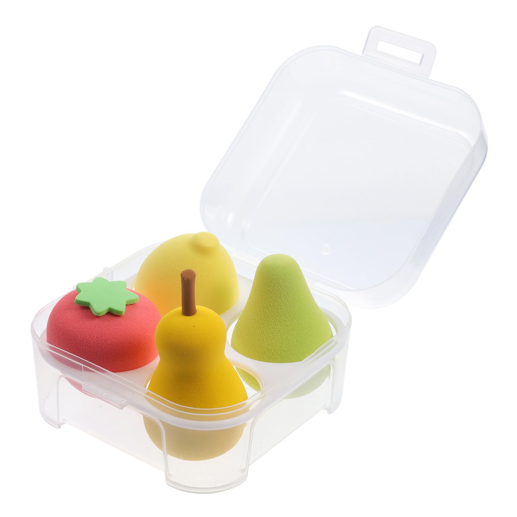 Didiseaon 20 Pz di bellezza di frutta a quadrati spugna crema soffio di cipria impastatrici Piumini da cipria portatili piumini cosmetici per ragazze
