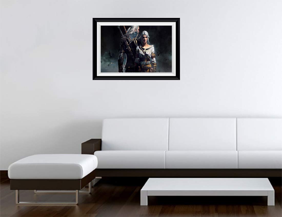 GADGETS WRAPGadgets Wrap Printed Landscape Photo Frame Style Decal Decor, The Witcher 3 Wild Hunt (15 X 11Inch, Multicolor)