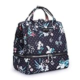 picture of the GOGOSO Small Breast Pump Bag with Cooler in floral print; includes a link to purchase on amazon
