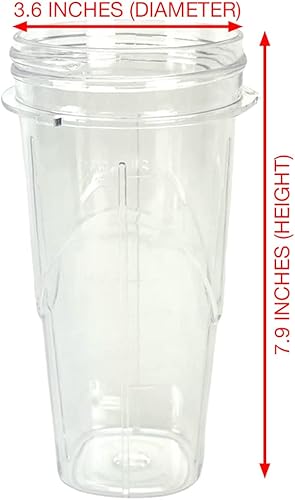 Miniatura 5 de Vaso de batido de 24 onzas con tapa To-Go compatible con licuadora Oster Pro 1200 (paquete de 1)