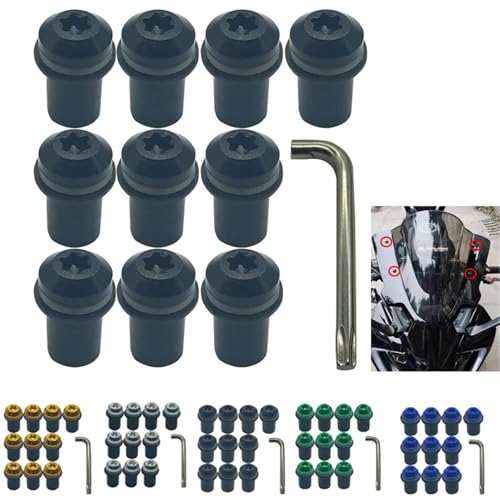 Solución tornillería M5 azul para parabrisas de Yamaha 3