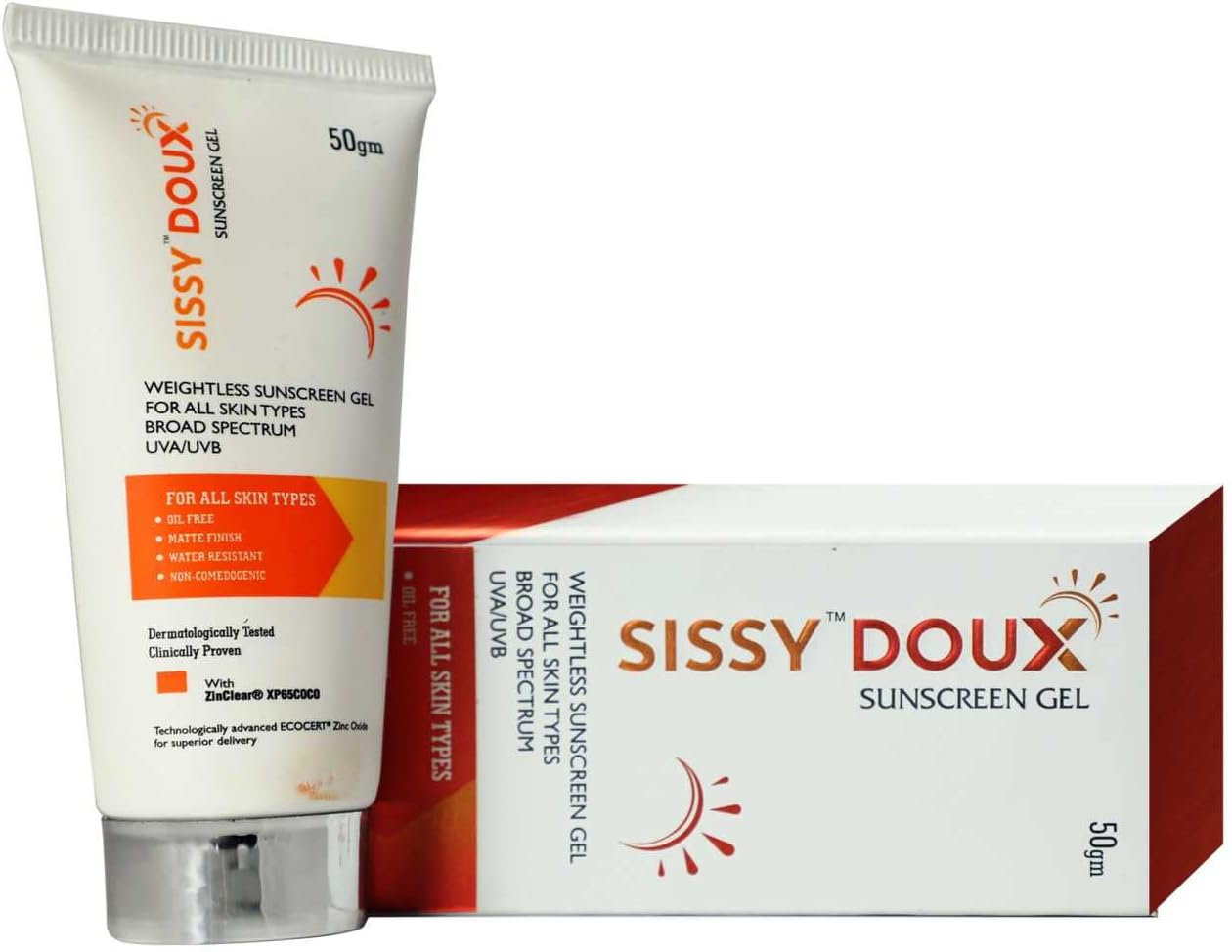 Rotex Cutis Sissy Doux Oil Free Gel ,SPF 50 PA++++ ,Broad-Spectrum UVA/UVB, Water Resistant ,Mate Finish, Non Comedogenic Sunscreen For All Skin type 50g