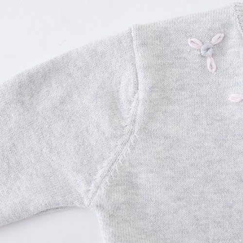 iiniim Toddler Baby Girls Bolero Shrug Sweater Knit Cardigan Long Sleeve Ruffled One Button Outwear Kids Dress Cover Up4