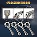 Bulubiu 4PCS Connecting Rod 23510-25030 Fit for Tucson 2011-2013 Kia Forte 2010-2013 Kia Forte Koup 2010-2013 Aftermarket Part Replace OE 23410-2G000 23510-2500