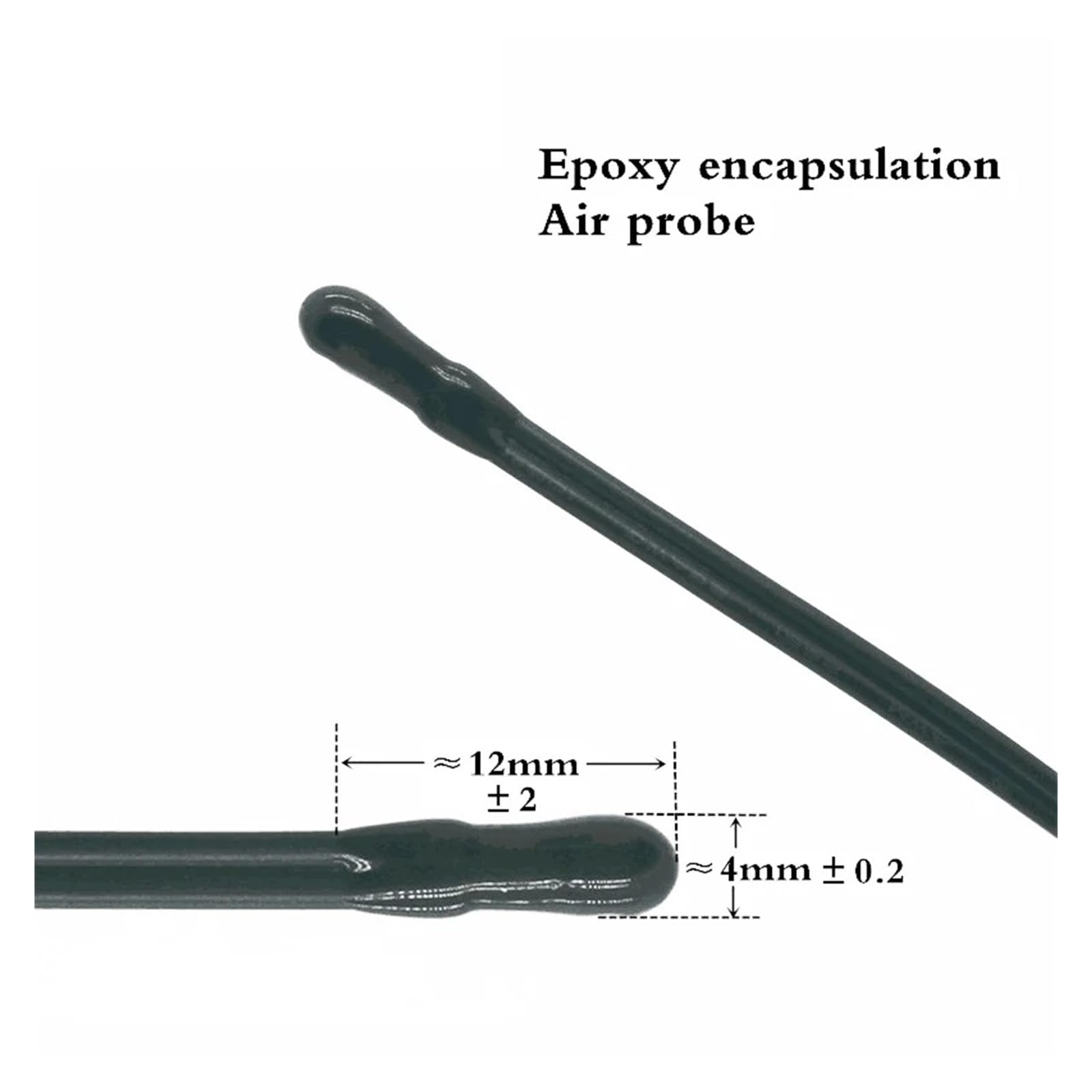5PCS NTC Thermistor Temperatur Sensor B3950 10K 1% Luft Sonde Klimaanlage 13/20/25/30/35/40/50CM 1M 2M(10K-1M-5PCS)