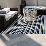KARAT Tappeto da esterno e da balcone - tagliati su misura - come Corratore o tappeto - Design moderno (Ravenna, 90 x 200 cm)