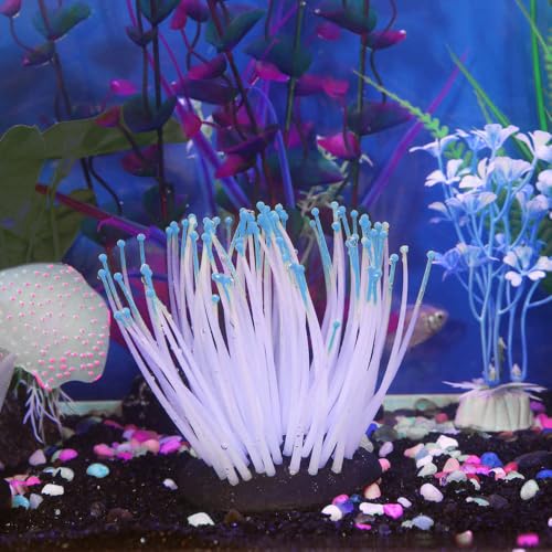 HoneTeek Fish Tank Decorations, Artificial Sea Anemone