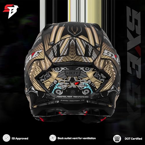 Image of Steelbird SBH 61 SXE X2 ISI and Dot Certified Full Face Helmet for Men and with Inner Silver Sunshield
